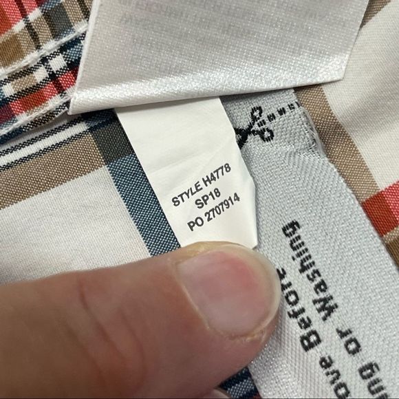 JCrew Secret Wash Cotton Plaid Poly Shirt - Picture 6 of 11